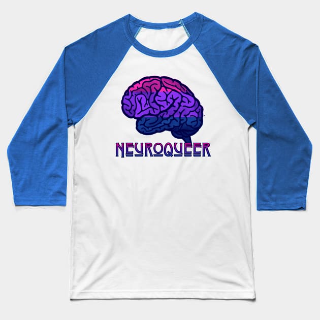 Neuroqueer Bi Baseball T-Shirt by LondonAutisticsStandingTogether